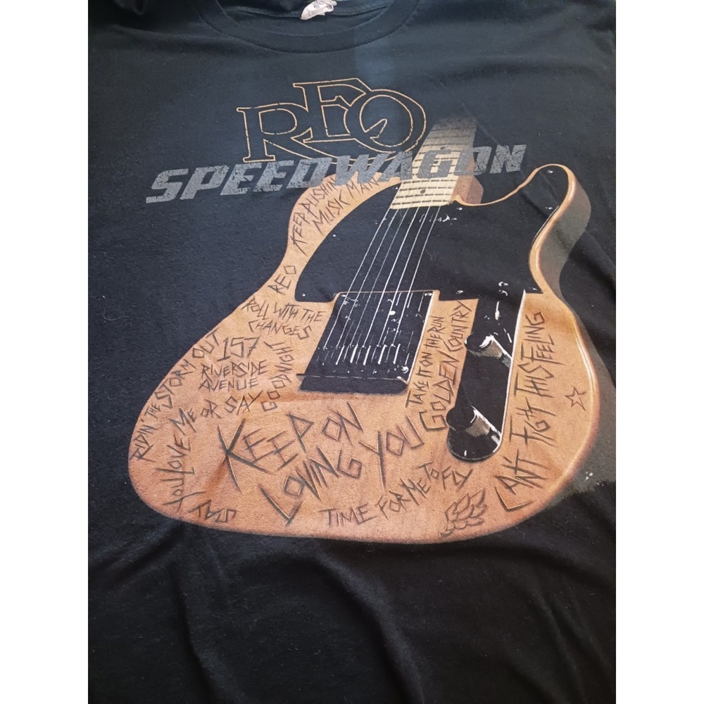 REO Speedwagon Shirt Size XL 2014 Touring the Universe Sided W Dates